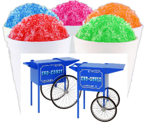 Sno cone cart and syrup